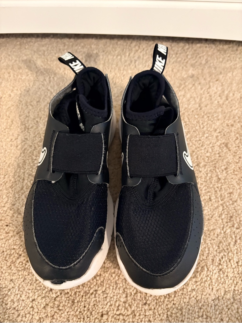 Nike Flex Runner 3 Toddler Sneakers Black White Size 13.5C Slip On